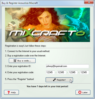 acoustica mixcraft 7 registration code